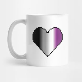 Inclusive Asexual Flag pride pixel heart Mug